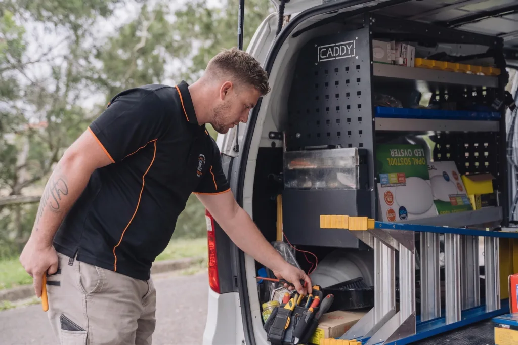Licensed Queenscliff electrician working on a residential job